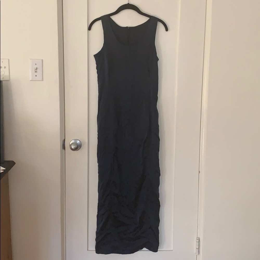 Vintage Navy Silk Slip Dress